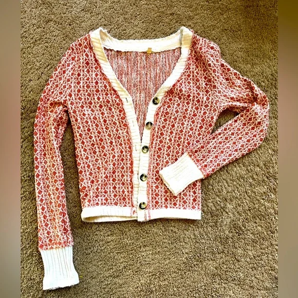 Gilded Intent Sweaters Gilded Intent Burnt Orange And White